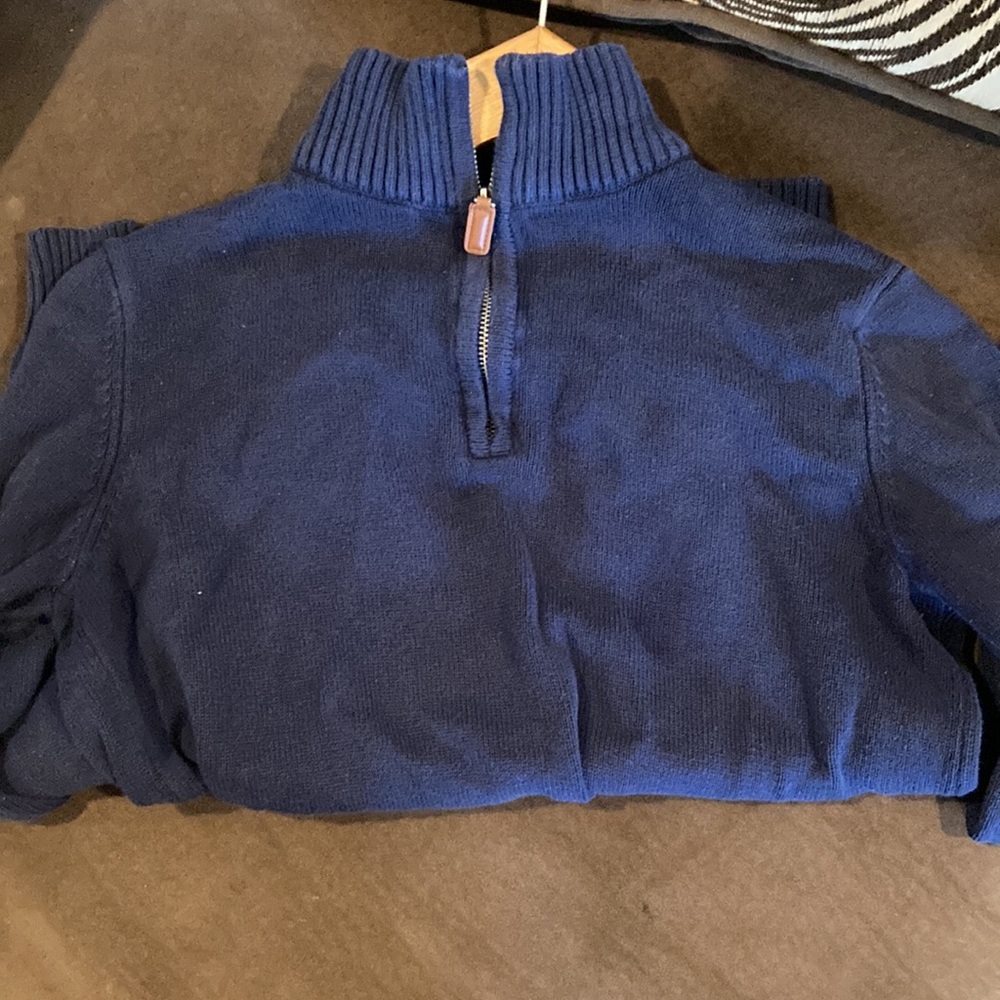 Mens Hope and henry blue half zip pullover sweater size small - Picture 3 of 3
